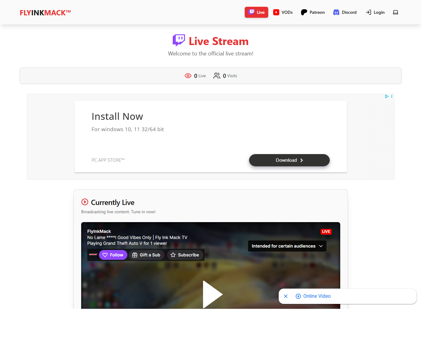 watch.flyinkmack.com screenshot